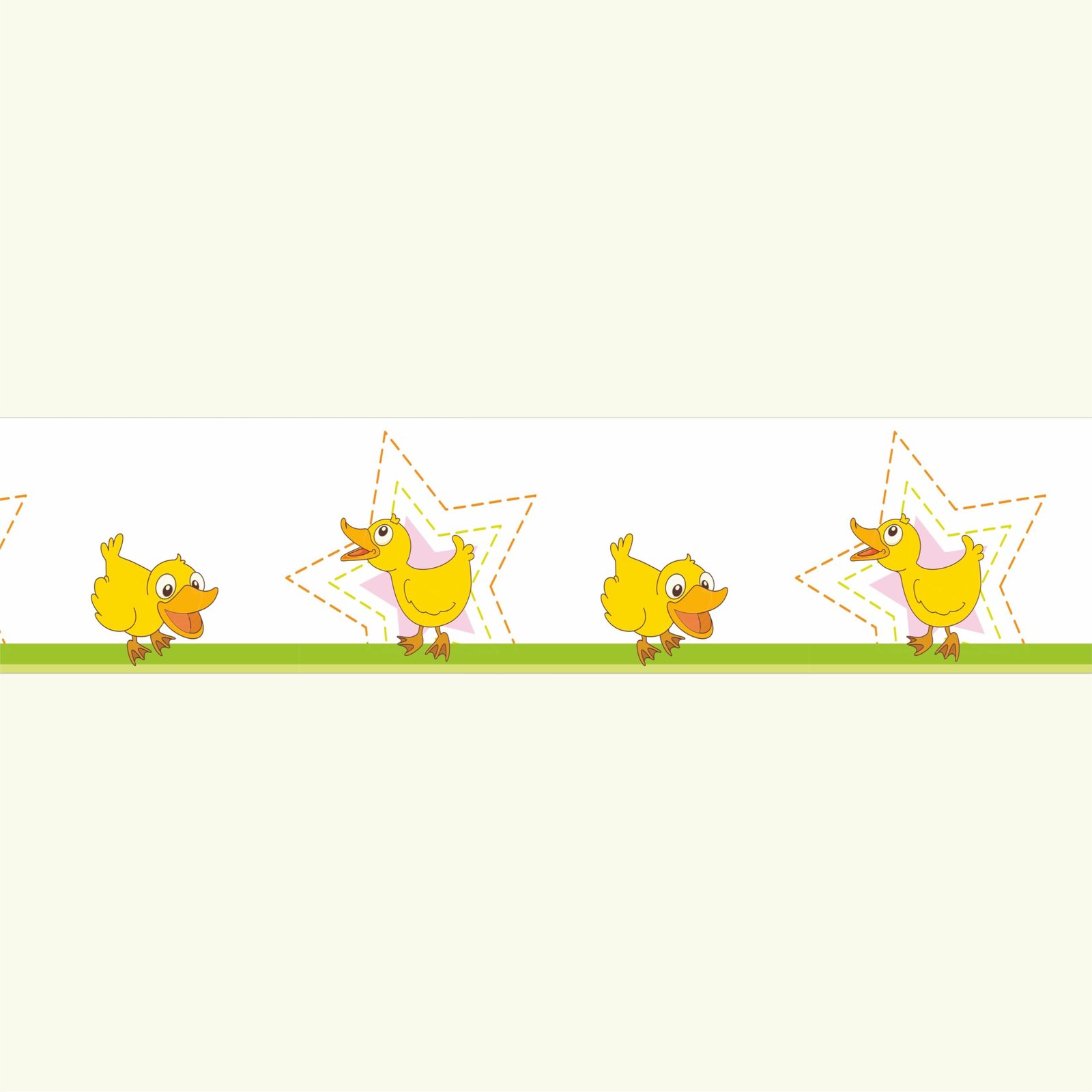 Duck Design Kids Room Wall Border Sticker Waterproof Peel and Stick - 6 in X 10 Feet Self-Adhesive Durable Border Roll for Kids Room Wall, Home Decoration (Design-4)