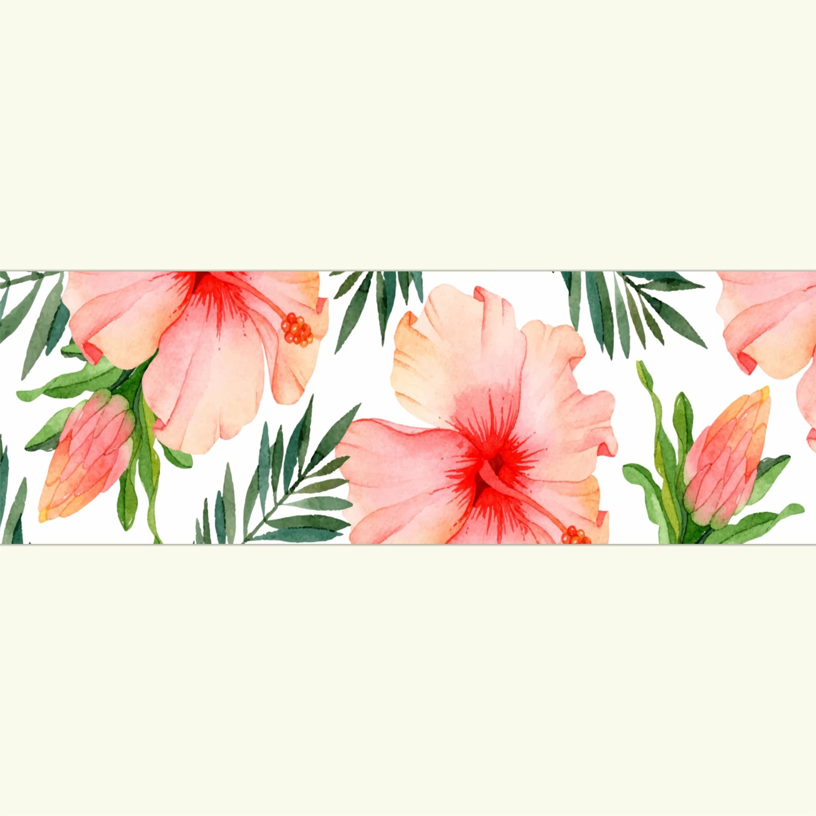 Flower Design Wall Border Sticker Waterproof Peel and Stick - 6 in X 10 Feet Self-Adhesive Durable Border Roll for Bathroom, Kitchen, Counter, Wall, Home Decoration (Design-2)