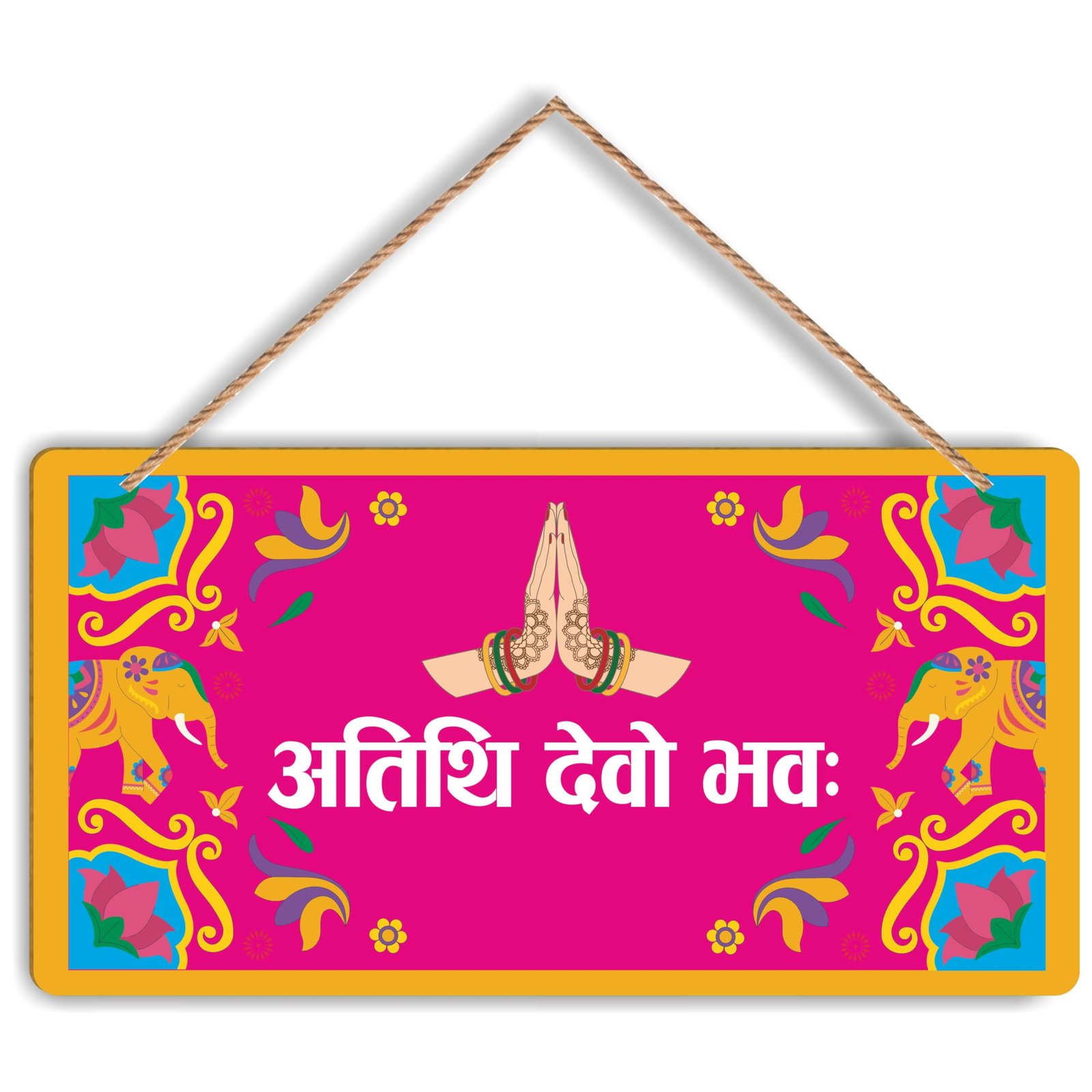 Artworks Home Decor Items for Office | Wall hangings for Home Decoration | Door Hanging Wooden Wall Hanging Decor | Decorative Items for Home (Set of 1) _Size- 12"x6"inch (Design 2)