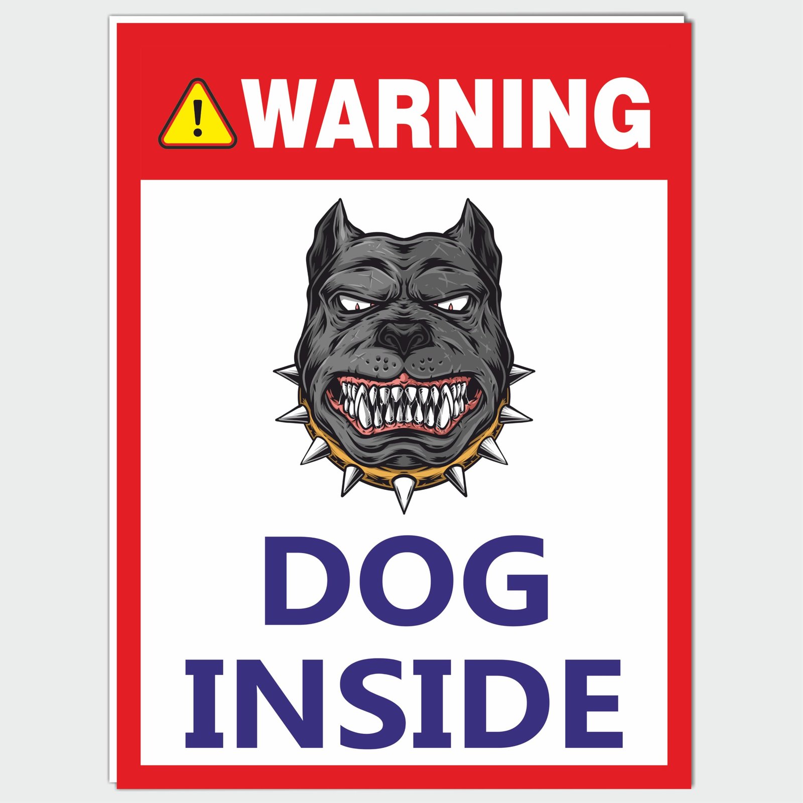Waring Dog Inside Sign/Safety Sign/Security Sign Self - Adhesive Vinyl Signage 5mm Sunbaord For Home, Gate, Restaurant, Offices, Clinics, Garden (1 pc) Size(9x12inch)