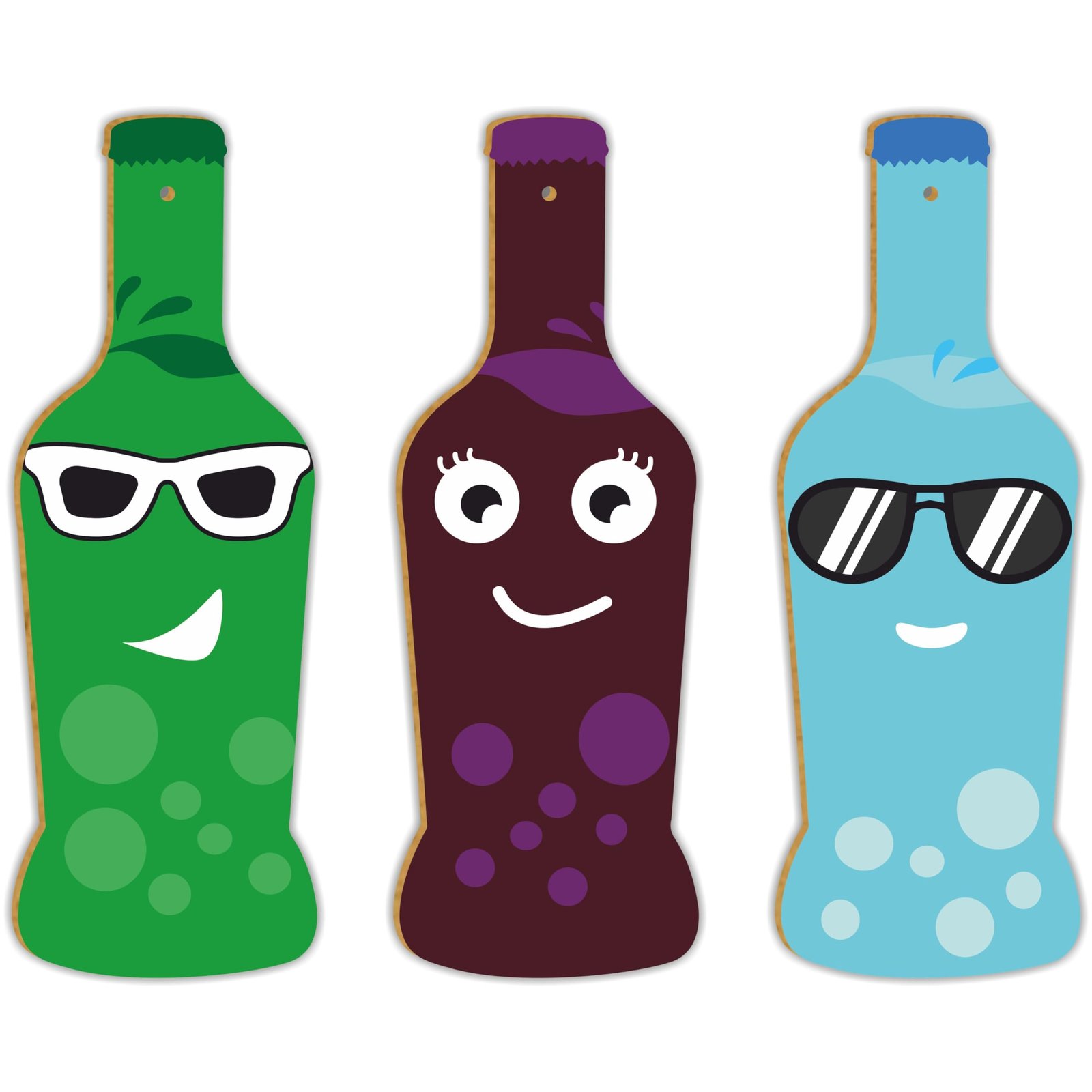 Bottle Design Artworks Home Decor Items for Office | Wall hangings for Home Decoration | Door Hanging Wooden Wall Hanging Decor (Set of 3) _Size- 4"x11.5"inch (Design 2)