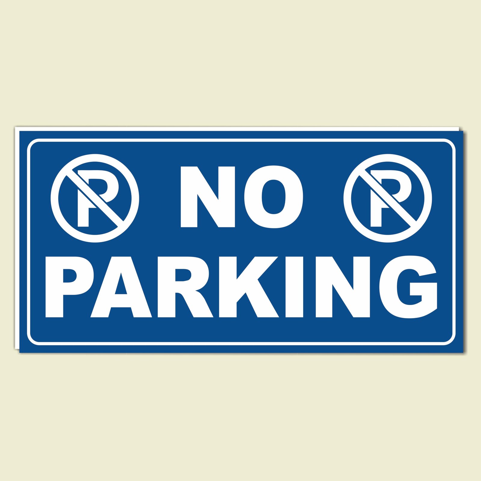 No Parking Sign for use office, Hospital, Company, industry, hotels, Entrance Self - Adhesive Vinyl Signage Sticker with 5 mm sunbaord Size(12"x6"inch) (1pc Blue)