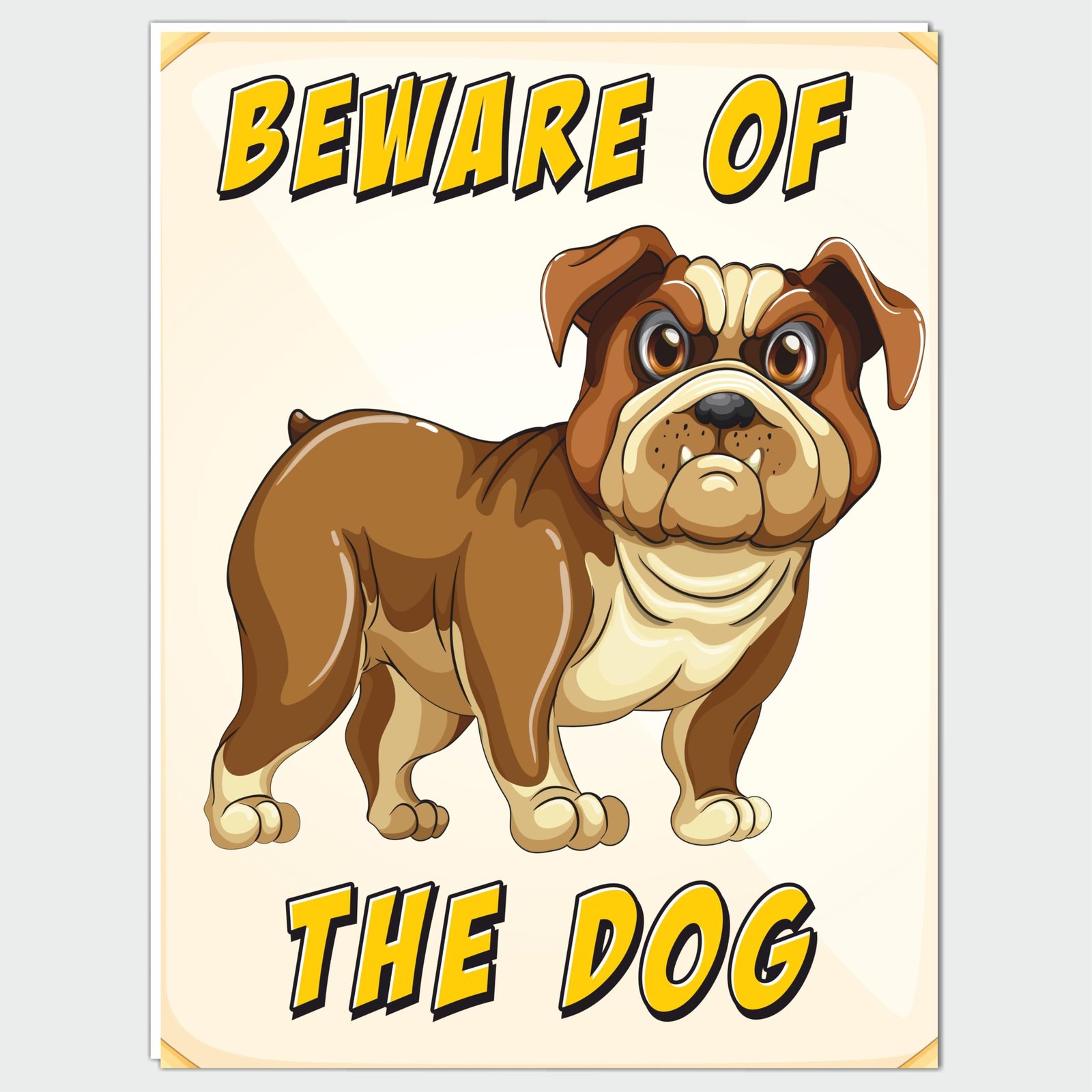 Beware of the Dog Sign/Safety Sign/Security Sign Self - Adhesive Vinyl Signage 5mm Sunbaord For Home, Gate, Restaurant, Offices, Clinics, Garden (1 pc) Size(9x12inch)