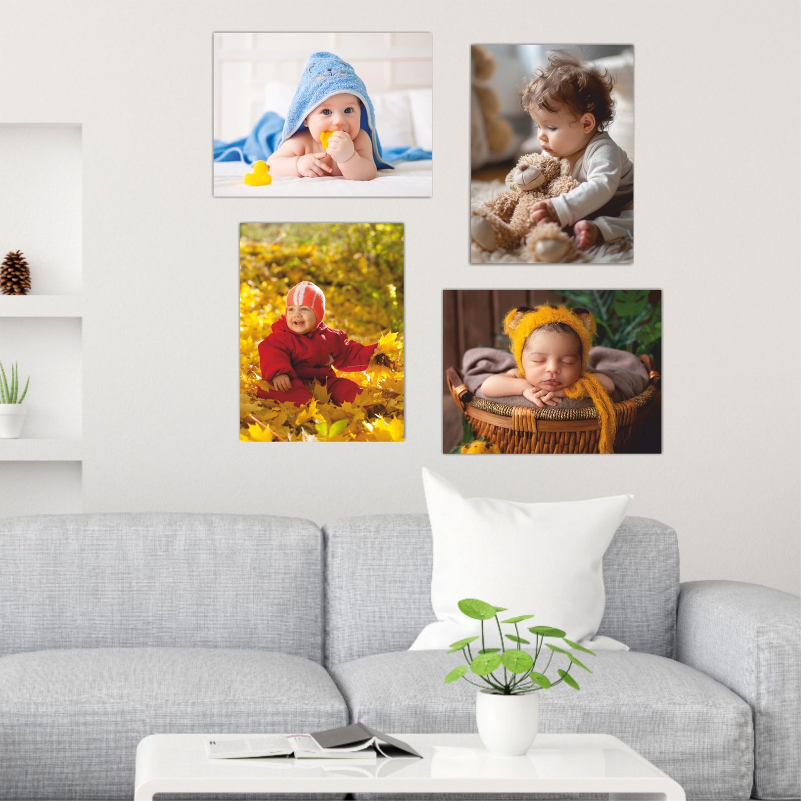 Cute Baby Wall Poster | Poster for Women, Mothers | Hospitals l Room Decor l Baby Shower Wall Poster for Decor, Size- 12 x 18 Inch l Set of 4 (Design-3)