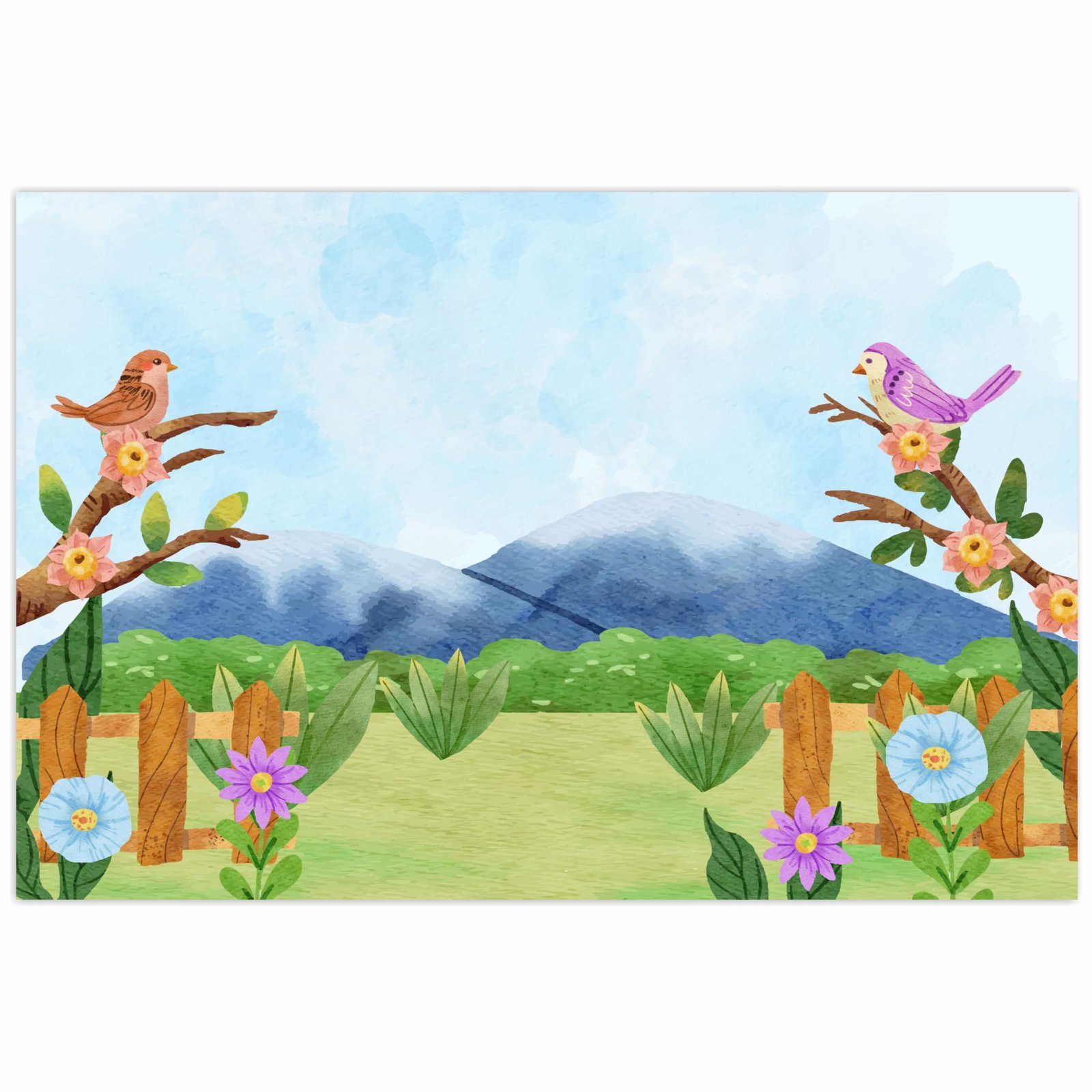 Jungle Safari Animals Wall Poster for Kids Room | Large 3 Ftx23.5 Inch Vinyl Mural | Elephant Giraffe Forest Theme Nursery Wall Decoration(Design-04)
