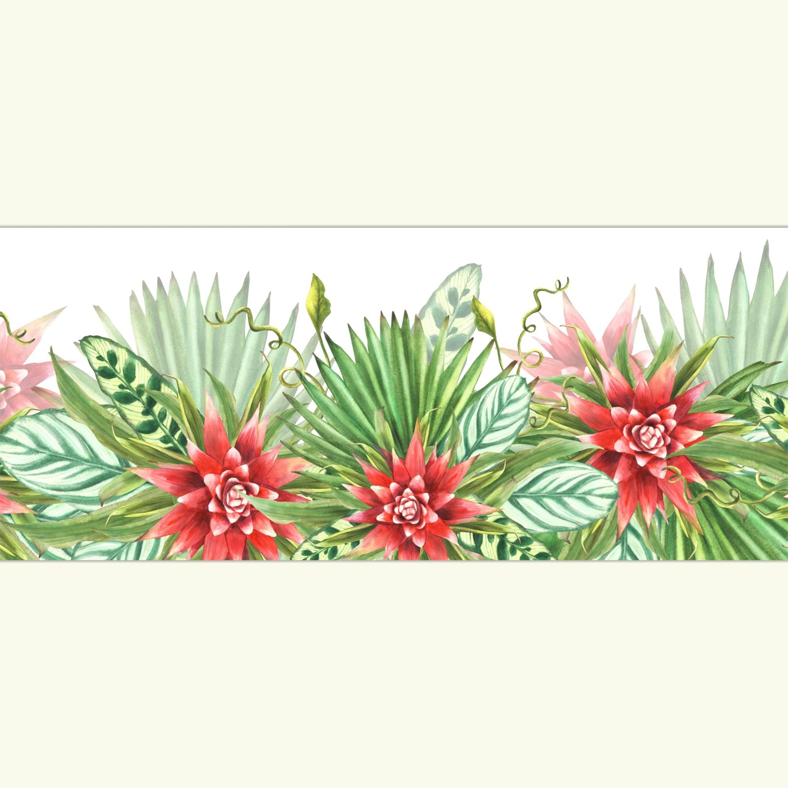 Flower Design Wall Border Sticker Waterproof Peel and Stick - 6 in X 10 Feet Self-Adhesive Durable Border Roll for Bathroom, Kitchen, Counter, Wall, Home Decoration (Design-3)