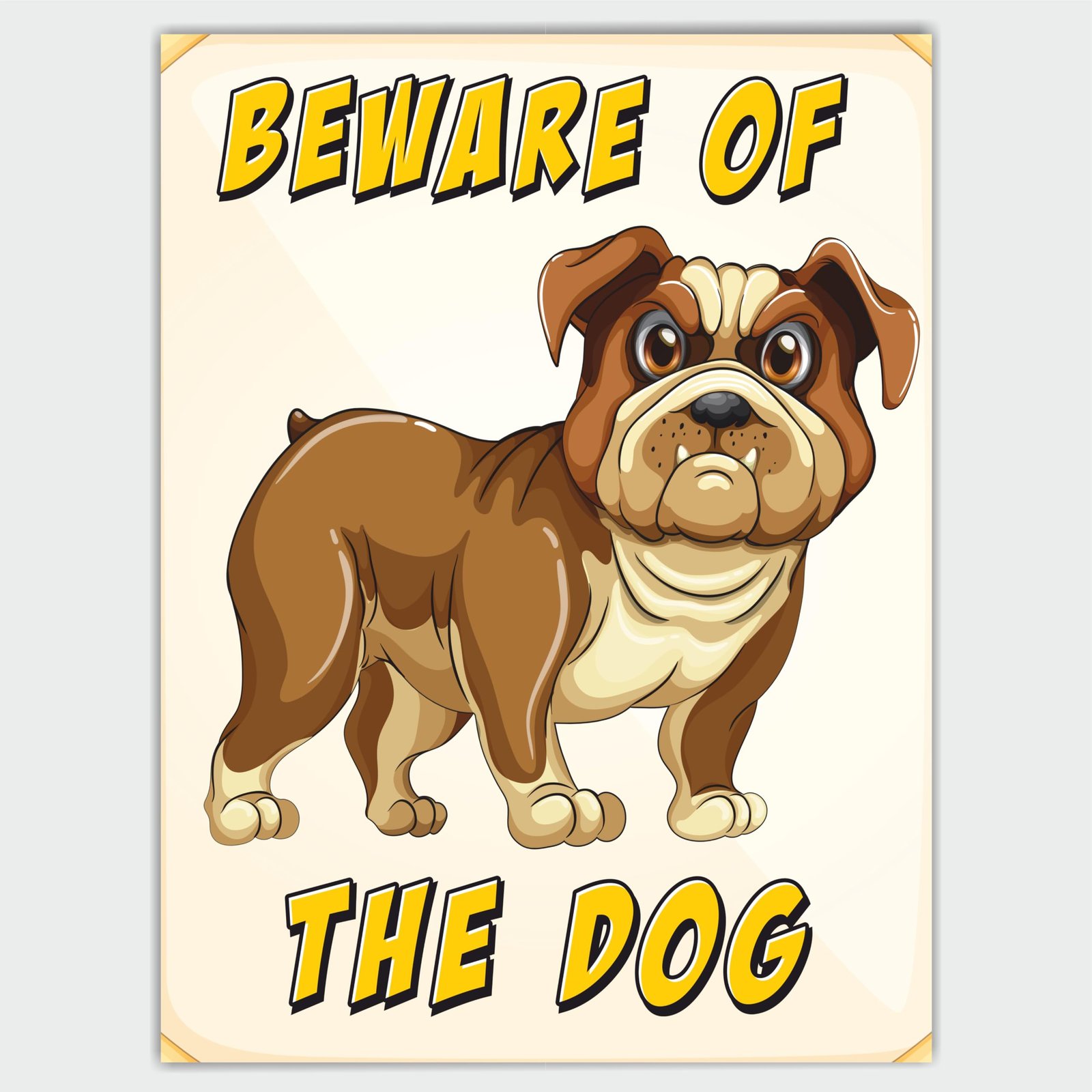 Beware of the Dog Sign/Safety Sign/Security Sign Self - Adhesive Vinyl Signage Sticker For Home, Gate, Restaurant, Offices, Clinics, Garden (1 pc) Size(9x12inch)