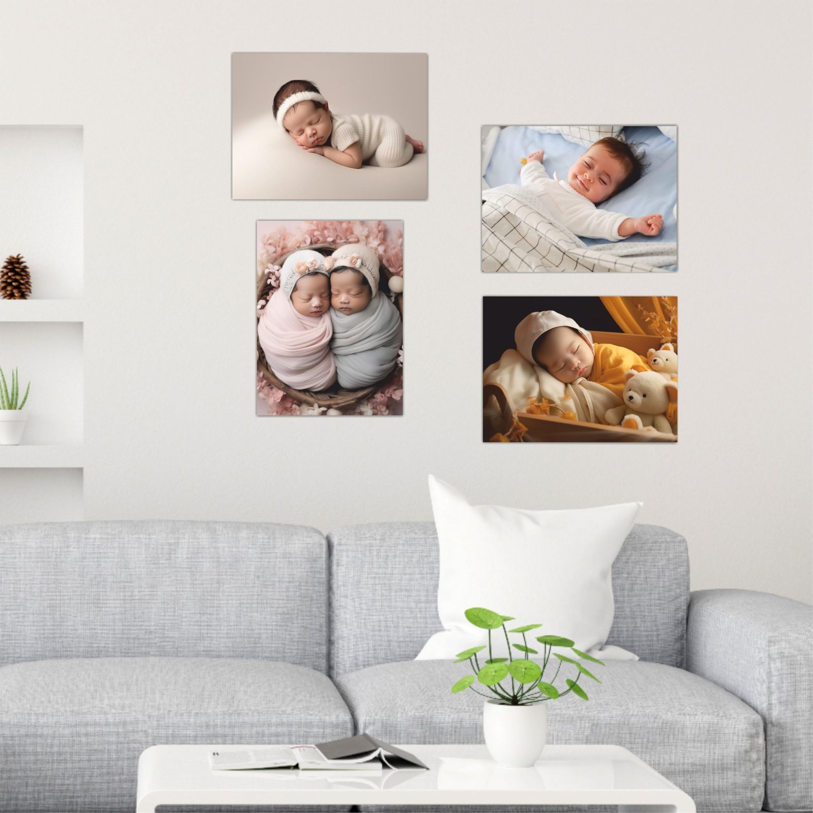 Cute Baby Wall Poster | Poster for Women, Mothers | Hospitals l Room Decor l Baby Shower Wall Poster for Decor, Size- 12 x 18 Inch l Set of 4 (Design-4)