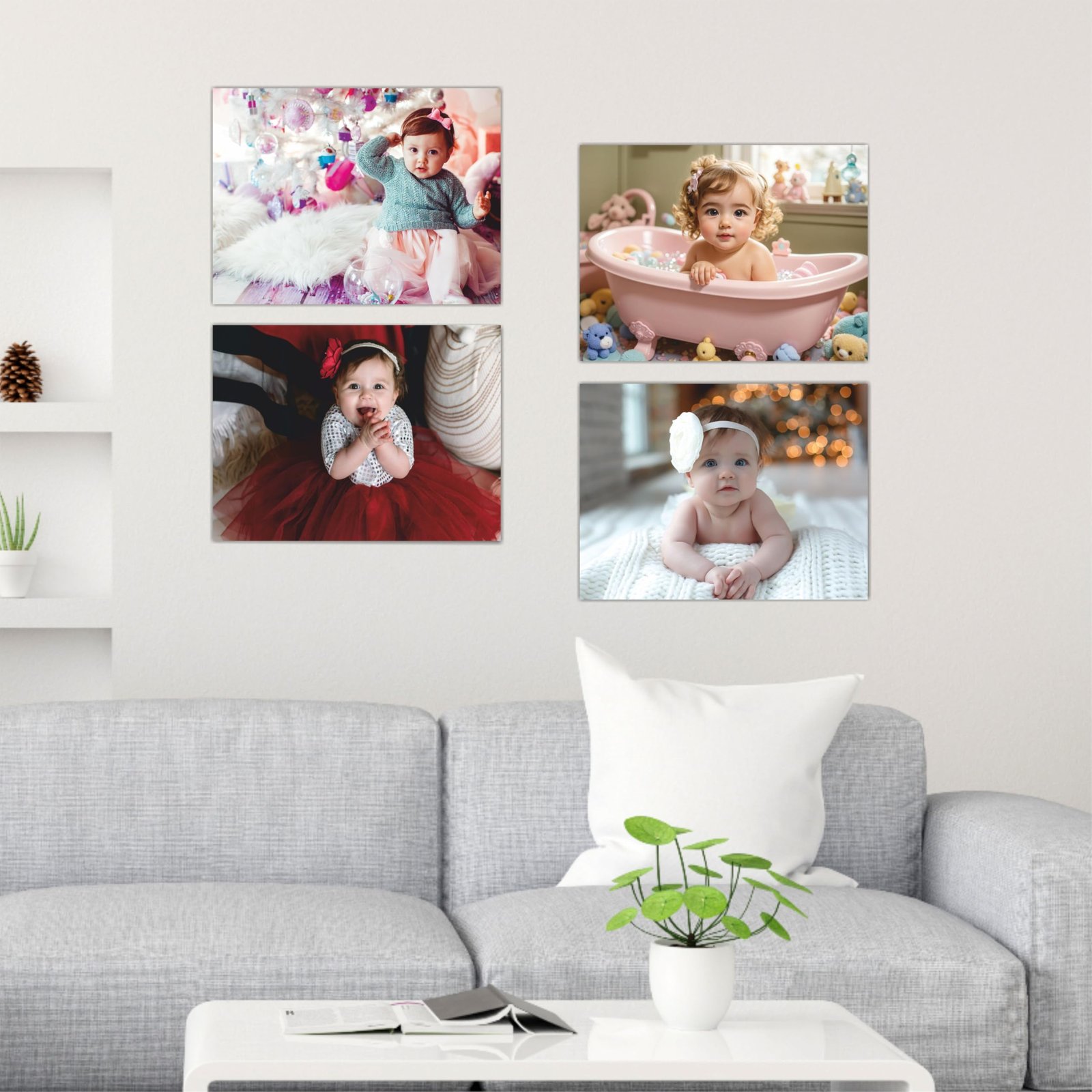 Cute Baby Wall Poster | Poster for Women, Mothers | Hospitals l Room Decor l Baby Shower Wall Poster for Decor, Size- 12 x 18 Inch l Set of 4 (Design-1)