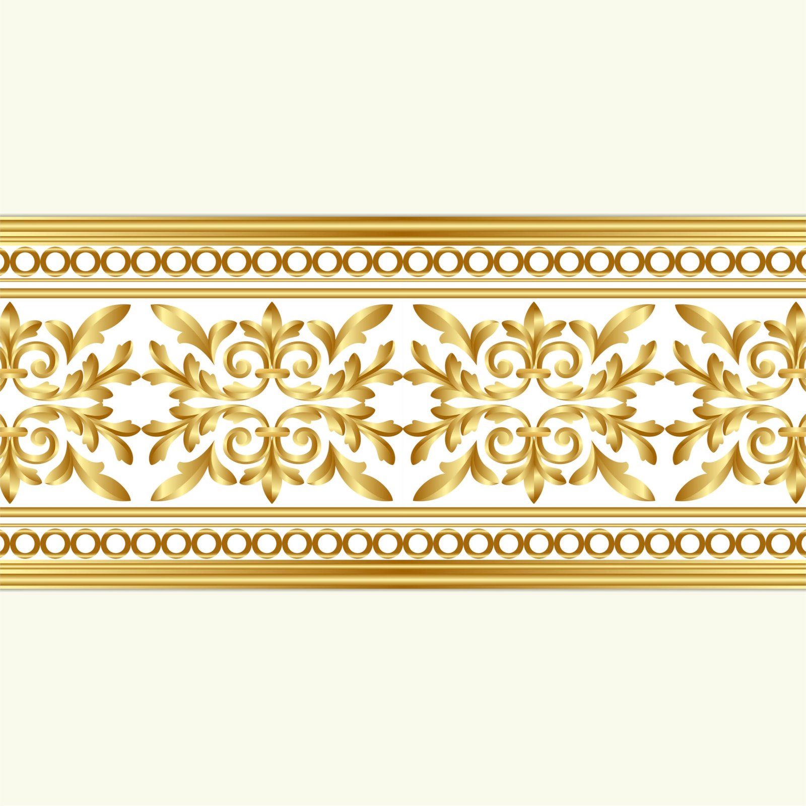 Golden Border Design Wall Border Sticker Waterproof Peel and Stick - 6 in X 10 Feet Self-Adhesive Durable Border Roll for Bathroom, Kitchen, Counter, Wall, Home Decoration (Design-3)