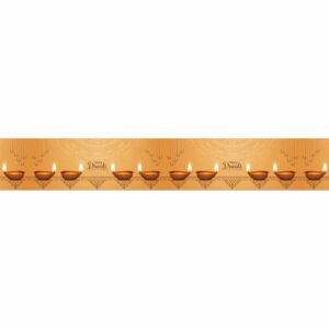 ATTRACTSO - Diwali Wall Border Peel & Stick 10 Feet x 4 Inch | Waterproof Vinyl Sticker Roll for Diwali Decoration, Tiles, Kitchen, Door Entrance, Floor Decoration(Design-2)