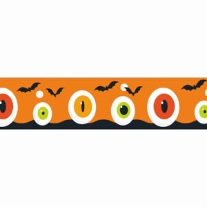 ATTRACTSO -Hallowin Theme Design Wall Border Peel & Stick 10 feet x 6 inch | for Home Decor, Tiles, Kitchen, Door Entrance, Floor Decoration - Vinyl matt Finish Laminated Sticker Roll (Design-4)