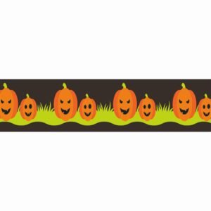 ATTRACTSO -Hallowin Theme Design Wall Border Peel & Stick 10 feet x 6 inch | for Home Decor, Tiles, Kitchen, Door Entrance, Floor Decoration - Vinyl matt Finish Laminated Sticker Roll (Design-3)