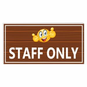 ATTRACTSO - Staff Only Sign for use office, Hospital, Company, industry, hotels, Entrance Self - Adhesive Vinyl Signage Sticker with 5 mm sunbaord Size(12"x6"inch) (1pc Dark Brown)