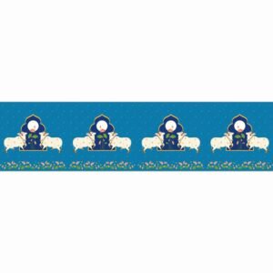 ATTRACTSO -Pichwai Cow Design Wall Border Peel & Stick 10 feet x 6 inch | for Home Decor, Tiles, Kitchen, Door Entrance, Floor Decoration - Vinyl matt Finish Laminated Sticker Roll (Design-2)