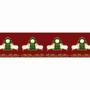 ATTRACTSO -Pichwai Cow Design Wall Border Peel & Stick 10 feet x 6 inch | for Home Decor, Tiles, Kitchen, Door Entrance, Floor Decoration - Vinyl matt Finish Laminated Sticker Roll (Design-1)