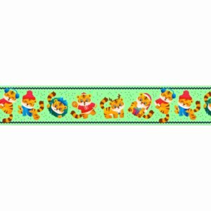 ATTRACTSO -Animal Cartoon Character Wall Border Peel & Stick 10 feet x 6 inch | for Home Decor, Tiles, Kitchen, Door Entrance, Floor Decoration - Vinyl matt Finish Laminated Sticker Roll (Design-3)