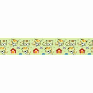 ATTRACTSO -Animal Cartoon Character Wall Border Peel & Stick 10 feet x 6 inch | for Home Decor, Tiles, Kitchen, Door Entrance, Floor Decoration - Vinyl matt Finish Laminated Sticker Roll (Design-1)
