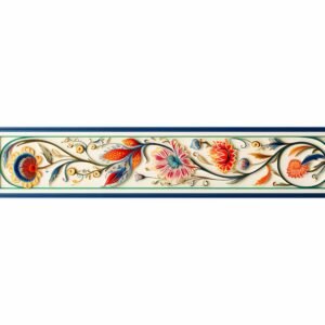ATTRACTSO - 3D Wall Borders Floral Wall Border Peel & Stick 10 feet x 6 inch | Vinyl Waterproof Sticker for Home Decor Tiles Kitchen Walls Door Floor Decoration (Design 1)