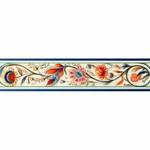 ATTRACTSO - 3D Wall Borders Floral Wall Border Peel & Stick 10 feet x 6 inch | Vinyl Waterproof Sticker for Home Decor Tiles Kitchen Walls Door Floor Decoration (Design 2)