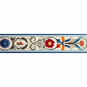 ATTRACTSO - 3D Wall Borders Floral Wall Border Peel & Stick 10 feet x 6 inch | Vinyl Waterproof Sticker for Home Decor Tiles Kitchen Walls Door Floor Decoration (Design 4)