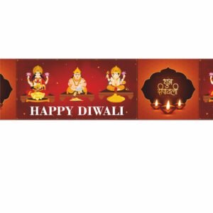 ATTRACTSO - DIWALI Idol Wall Border Peel & Stick 10 Feet x 6 Inch | Waterproof Vinyl Sticker Roll for DIWALI Decoration, Tiles, Kitchen, Door Entrance, Floor Decoration(Design-4)
