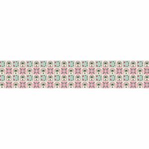 ATTRACTSO Floral Tile Pattern Wall Border |10feet x 6inch Self Adhesive Vinyl |l Peel and Stick Decorative Border for Living Room Bedroom Kids Room Home D?cor(Design-03)
