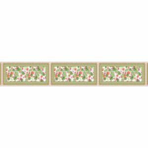 ATTRACTSO -Flower Wall Border Peel & Stick 10 Feet x 4 Inch | Waterproof Vinyl Sticker Roll for Diwali Decoration, Tiles, Kitchen, Door Entrance, Floor Decoration (Design-2)