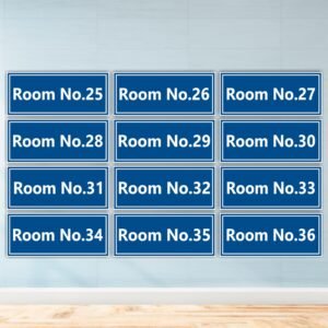 ATTRACTSO - 25-36 Room Number Sign for use office, Hospital, Company, industry, hotels, Entrance Self - Adhesive Vinyl Signage Sticker with 5 mm sunbaord Size(12"x6"inch)