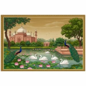ATTRACTSO-Palace Garden Wall Poster 3feet x 23.5 Inch Royal Architecture Landscape Wallpaper for Home Living Room Bedroom Decor|HD Botanical Green Landscape(Design 03)
