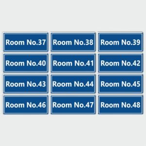 ATTRACTSO - 37-48 Room Number Sign for use office, Hospital, Company, industry, hotels, Entrance Self - Adhesive Vinyl Signage Sticker with 5 mm sunbaord Size(12"x6"inch)