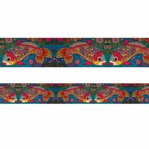 ATTRACTSO Fish Motif Border Wall Border |10feet x 6inch Self Adhesive Vinyl |Waterproof Peel and Stick| Decorative Border for Walls Kitchen| Living Room| Bedroom|(Design-03)