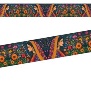 ATTRACTSO - Traditional Village Girls Theme Wall Border Peel & Sticker 10 feet x 6 inch l for Home, Office, Kitchen Decor Self Adhesive Vinyl Matte Finish with Laminated Decal roll (Design-4)